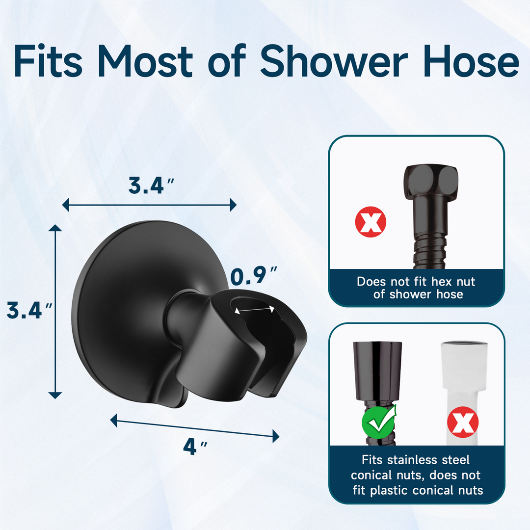 Adhesive Shower Head Holder for Handheld Shower Heads, Drill-Free Wall Mount Bracket