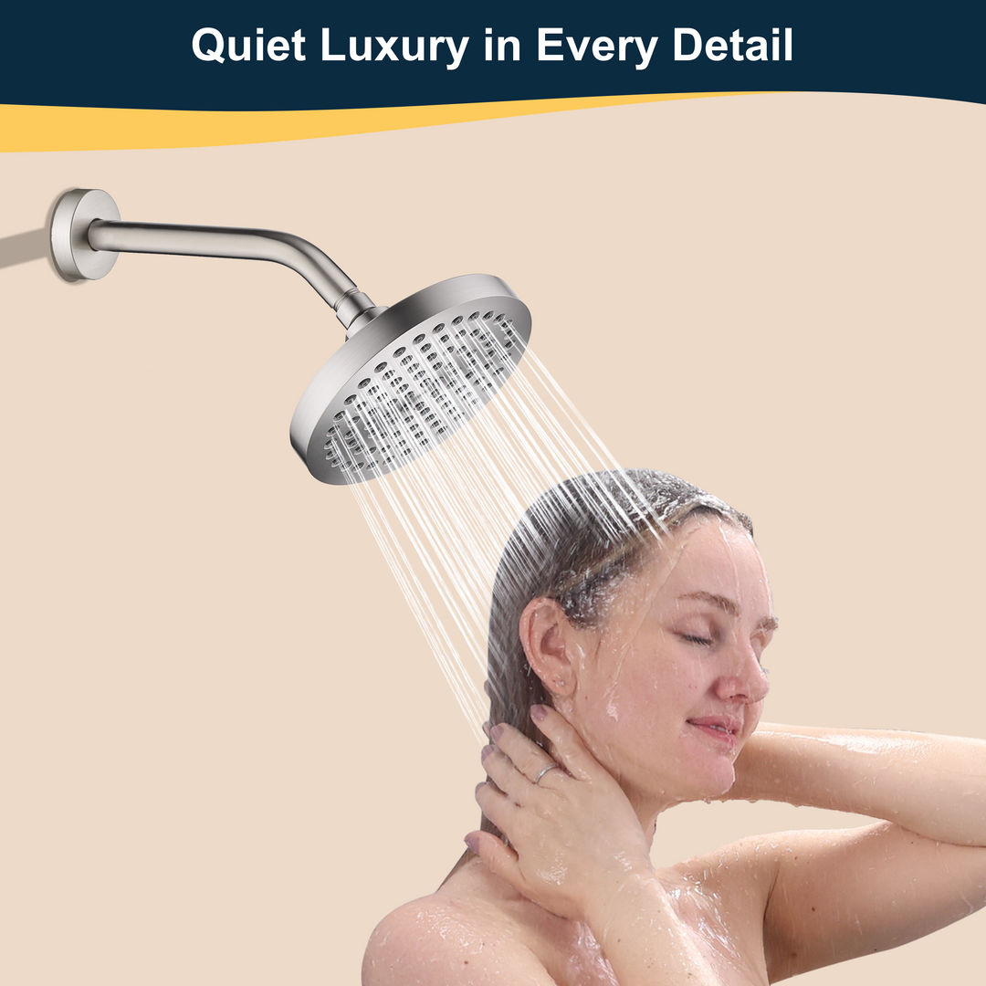 6 & 10" Solid Brass Shower Arm with Universal G1/2 Connection