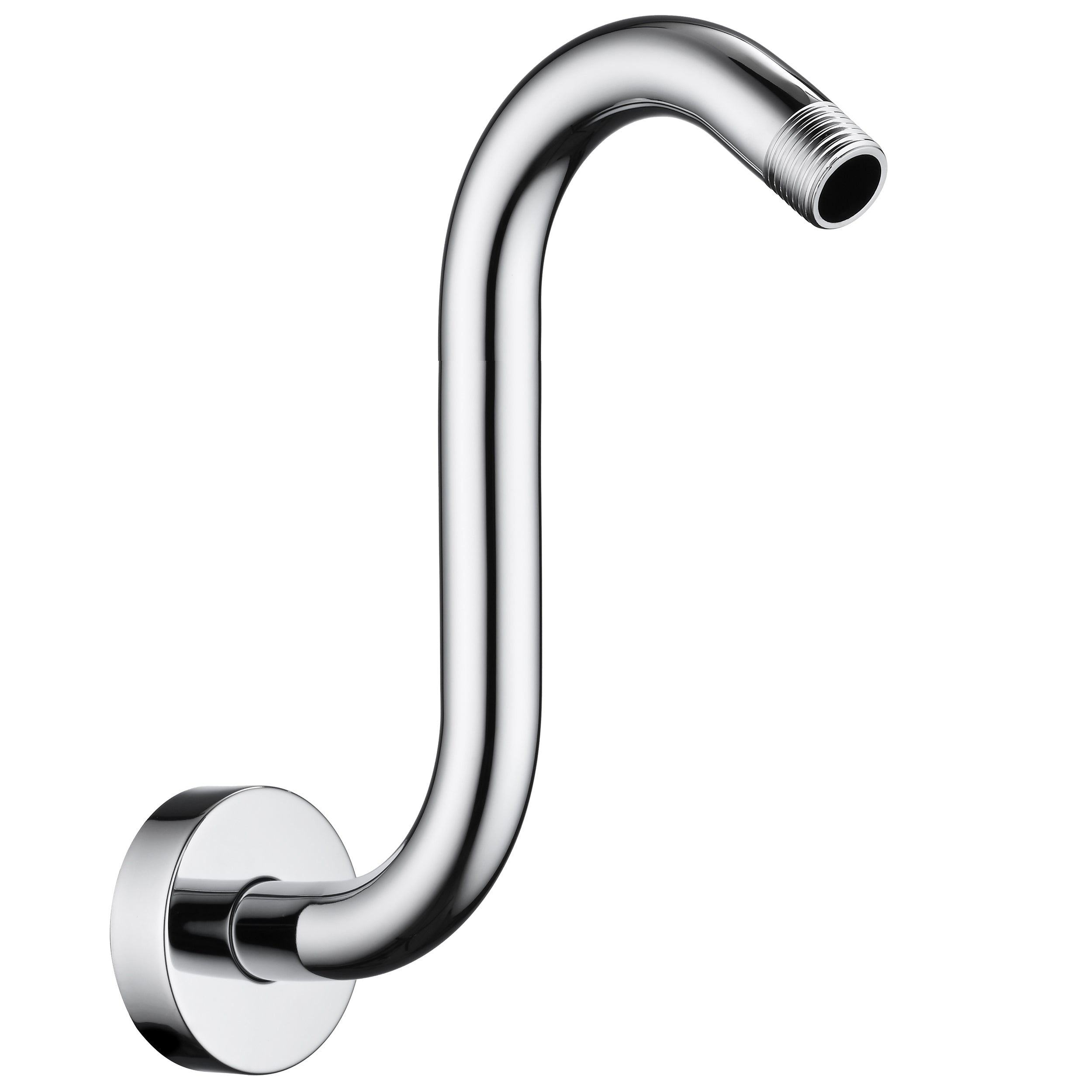 BRIGHT SHOWERS Shower Arm Extension, High Rise S-Shaped Shower Arm, Heavy-Duty SUS304 Stainless Steel, Gooseneck Shower Head Extension Arm, 6 & 8 & 10 Inch