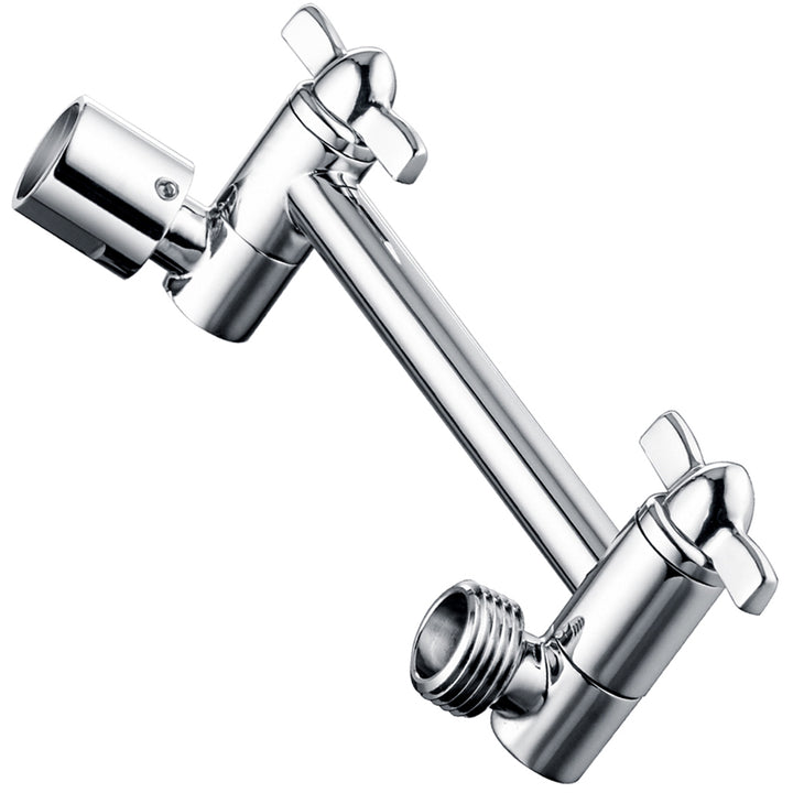 Solid Brass Shower Arm Extension, Adjustable Height & Angle, 5", 10", 14" & 15" Options
