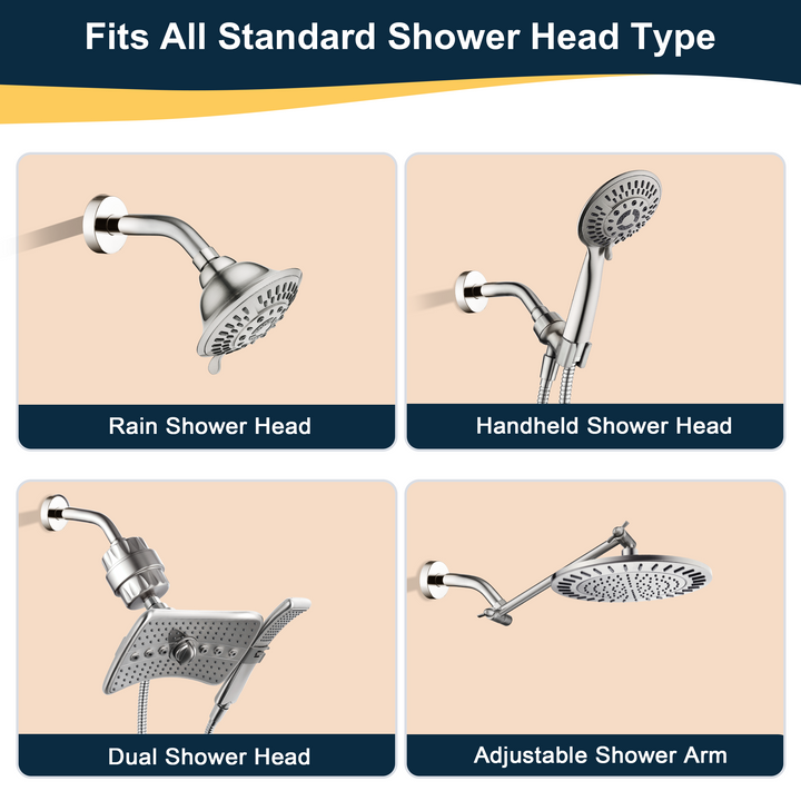 6 & 10" Solid Brass Shower Arm with Universal G1/2 Connection