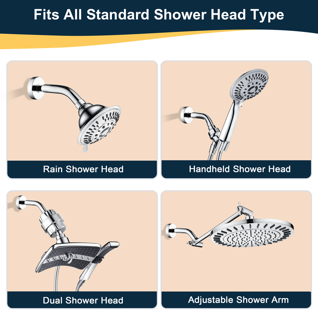 6 & 10" Solid Brass Shower Arm with Universal G1/2 Connection