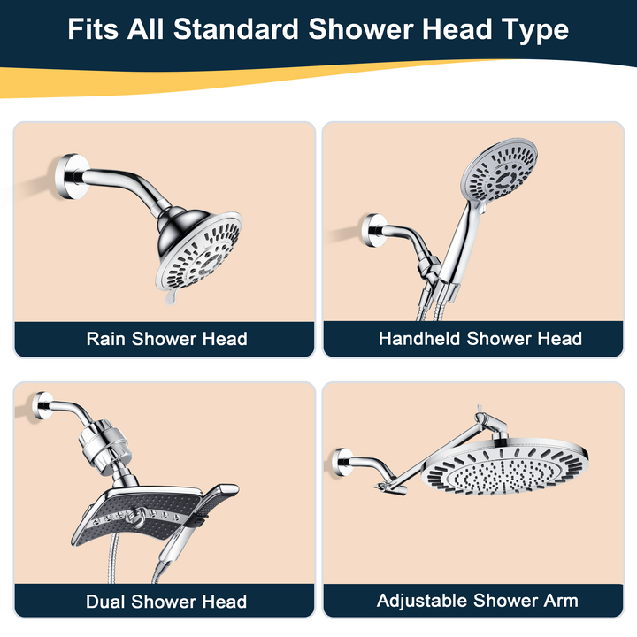 6 & 10" Solid Brass Shower Arm with Universal G1/2 Connection