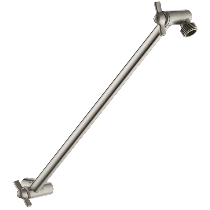 Solid Brass Shower Arm Extension, Adjustable Height & Angle, 5", 10", 14" & 15" Options