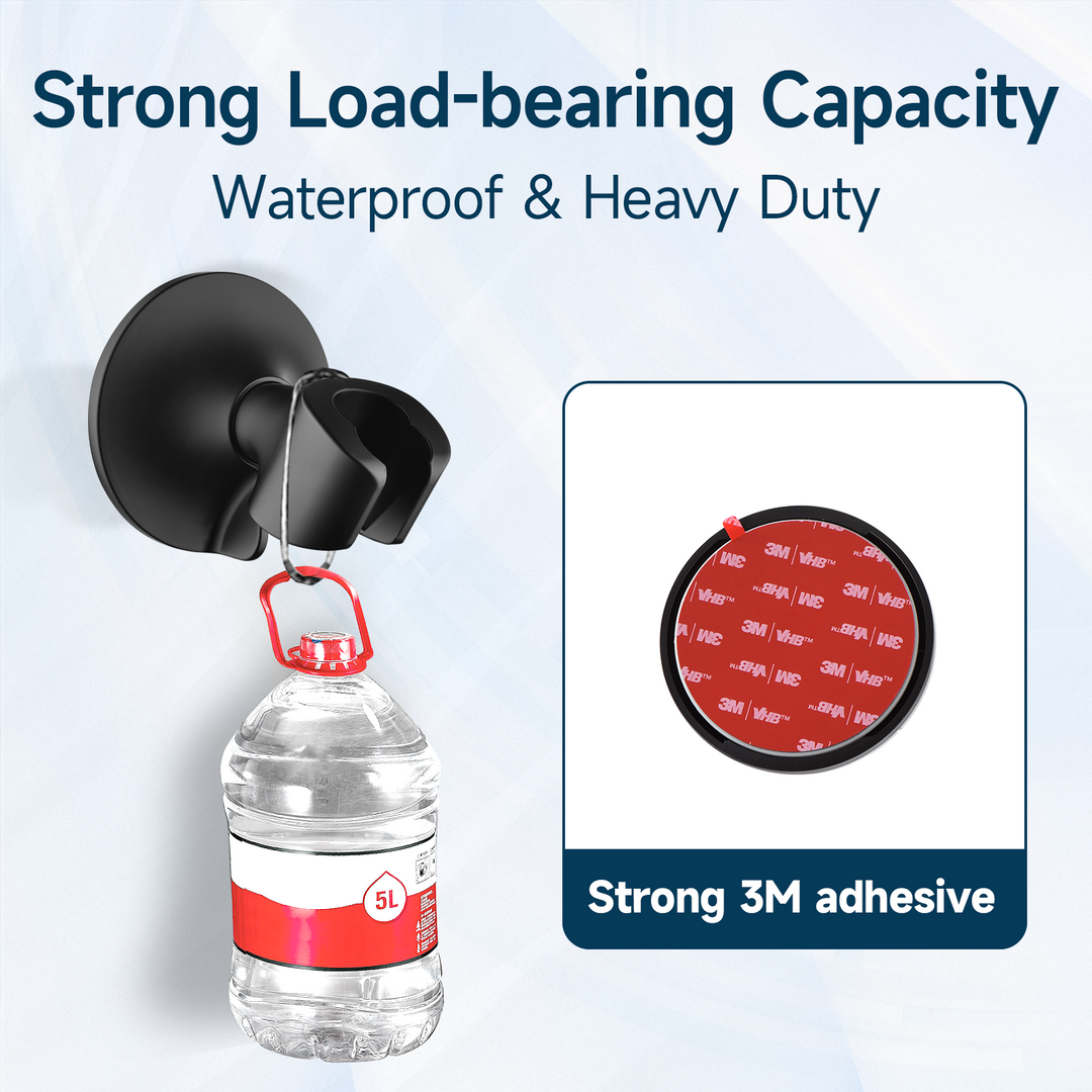 Adhesive Shower Head Holder for Handheld Shower Heads, Drill-Free Wall Mount Bracket