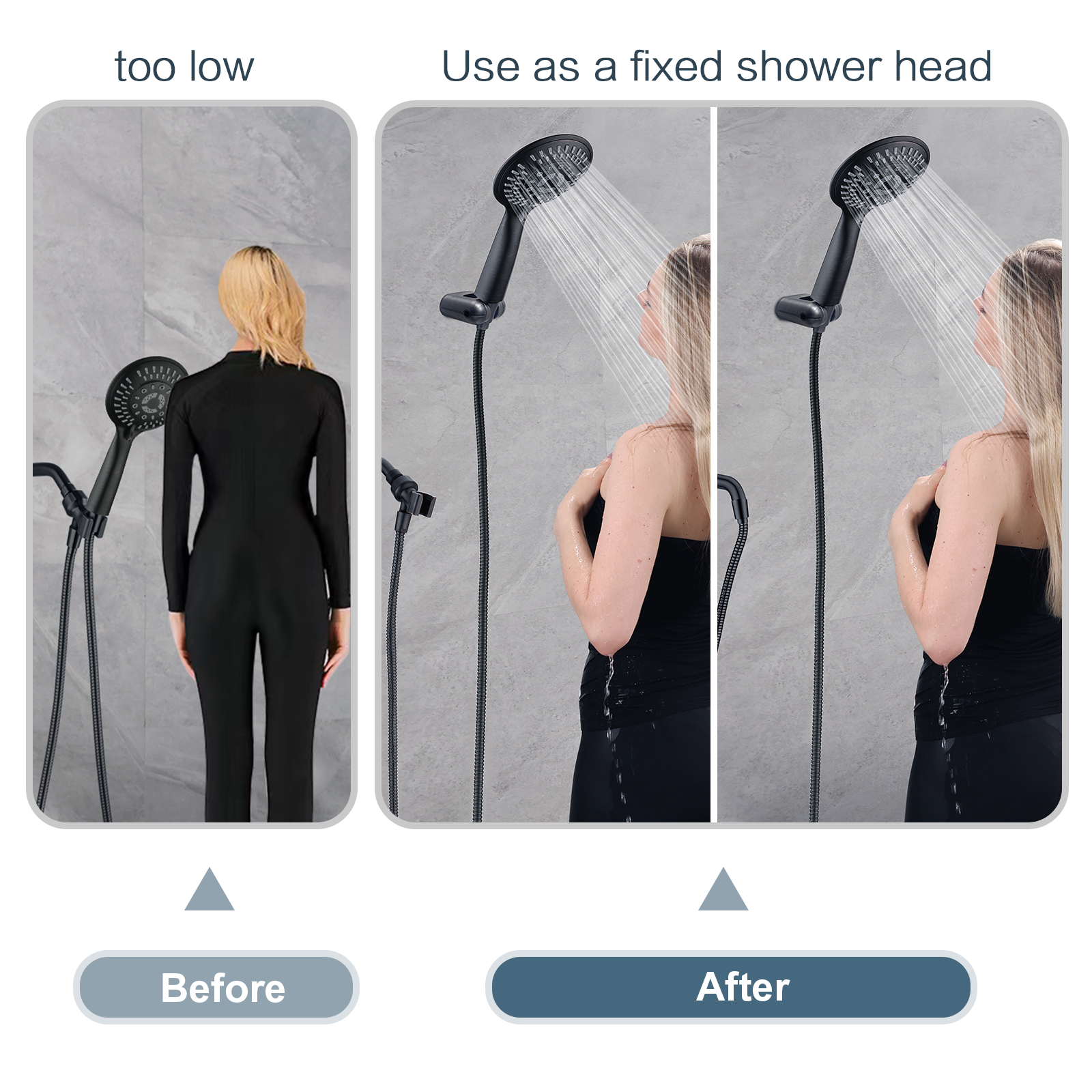oil rubbed bronze handheld shower head holder in bathroom#color_oil-rubbed-bronze