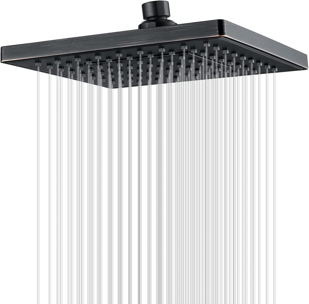 8 Inch Square Rainfall Shower Head with Angle Adjustable-Oil-Rubbed Bronze