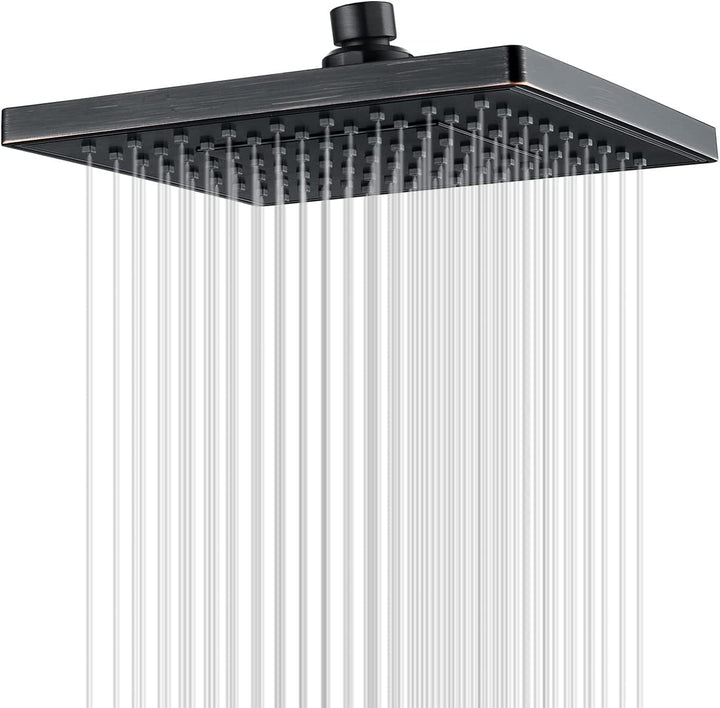 8 Inch Square Rainfall Shower Head with Angle Adjustable-Oil-Rubbed Bronze