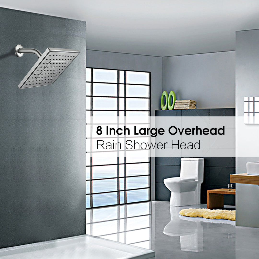 8 Inch Rainfall Shower Head with Angle Adjustable -
brushed nickel